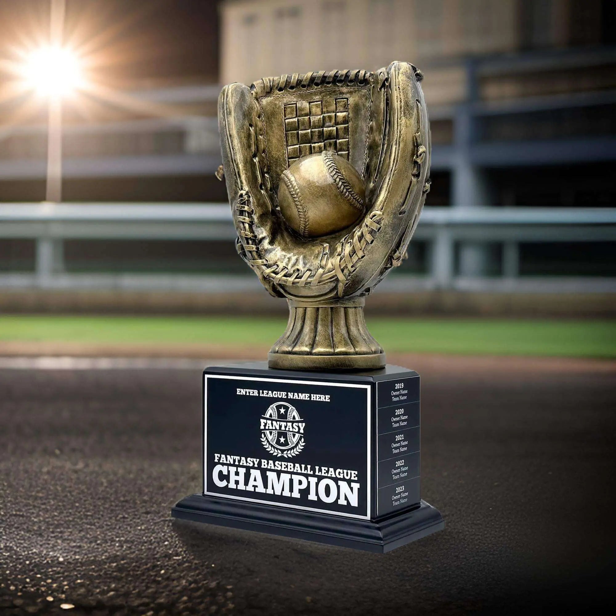 Fantasy Baseball Golden Glove Trophy - 25 Year Perpetual FantasyJocks