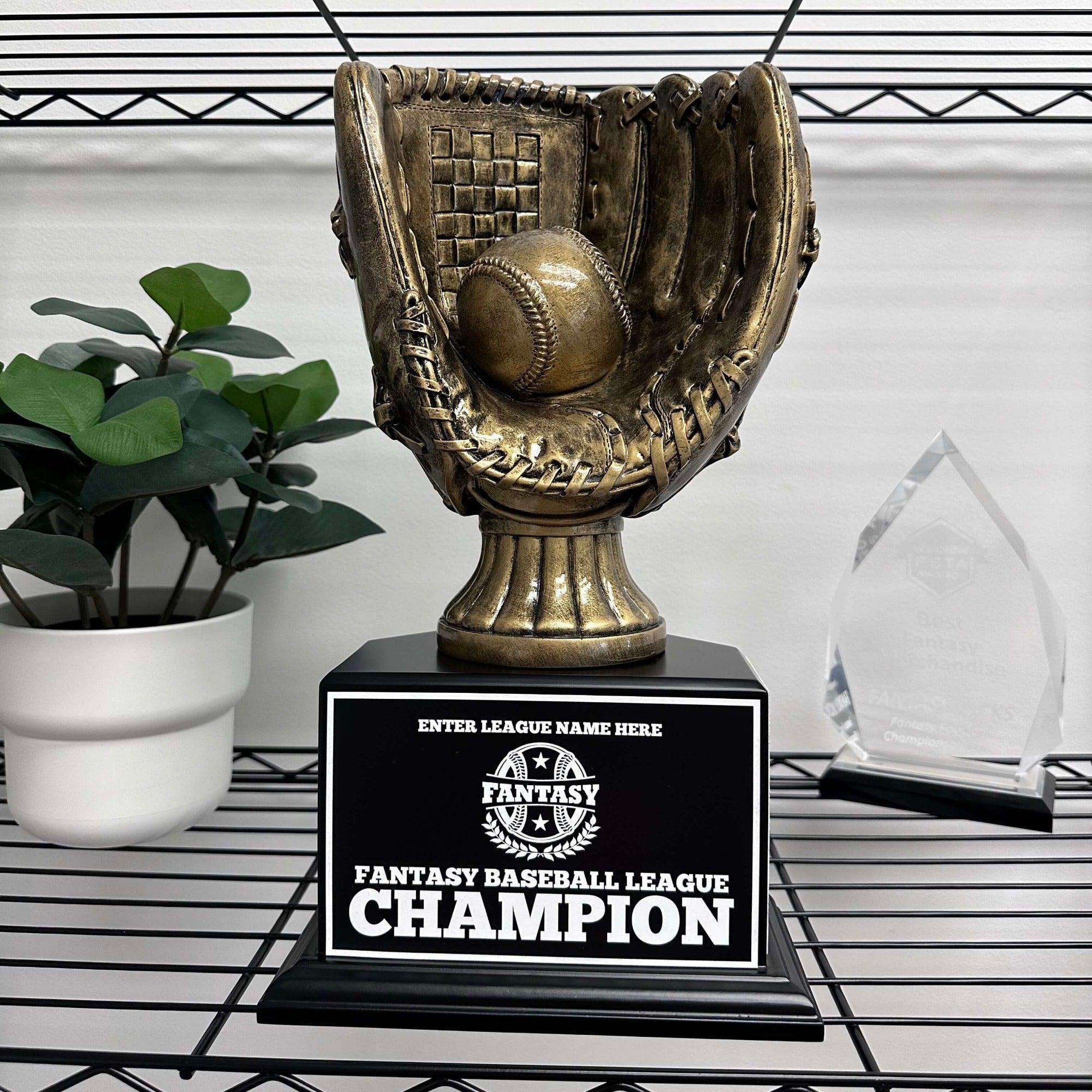 Fantasy Baseball Golden Glove Trophy - 25 Year Perpetual Trophies FantasyJocks   