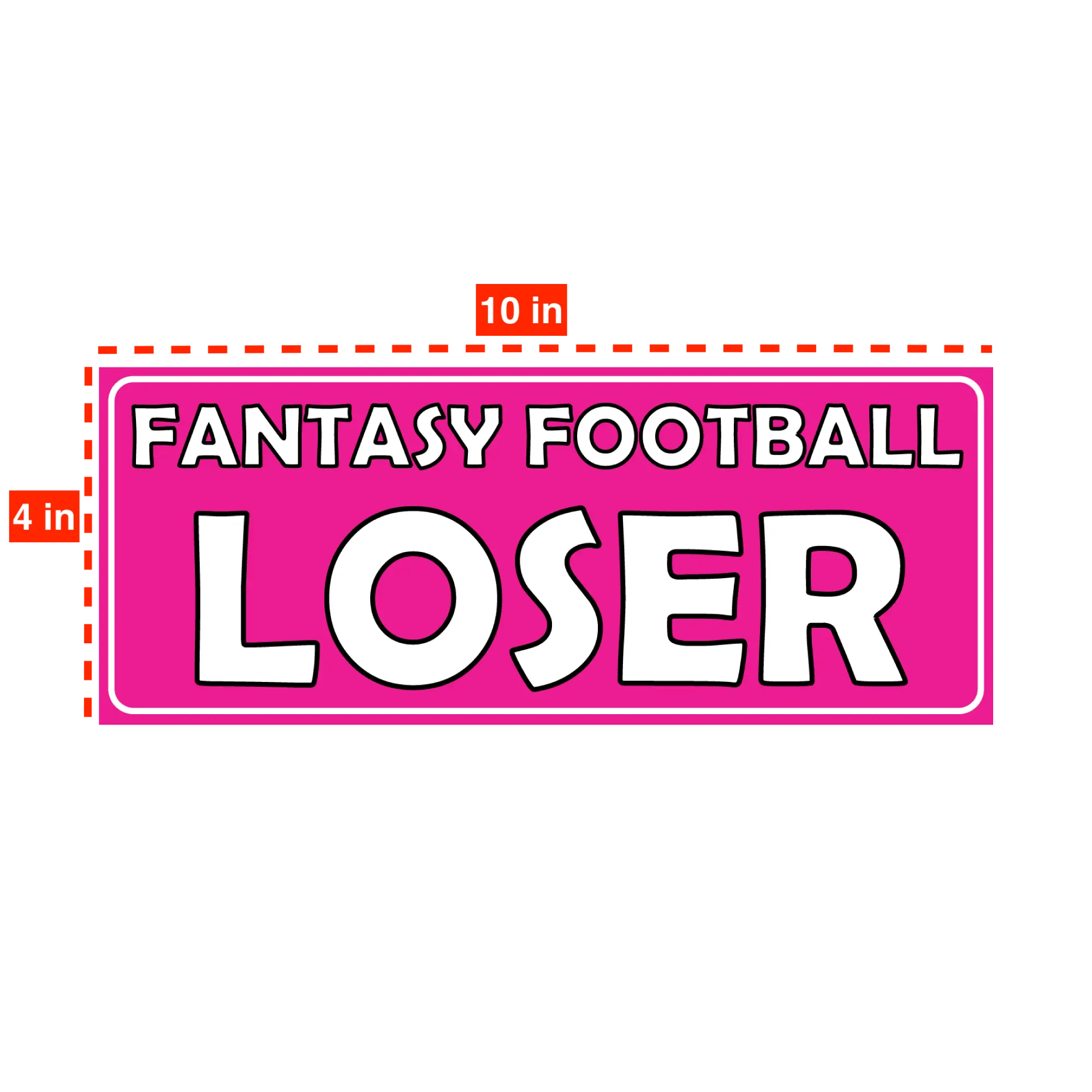 Fantasy Football Loser Car Magnet