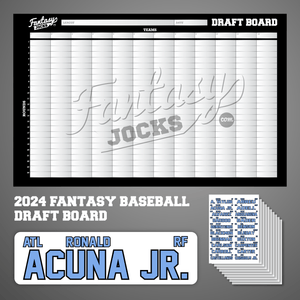 Fantasy Baseball Draft Board - Custodian Kit Fantasy Baseball Draft Kit FantasyJocks   