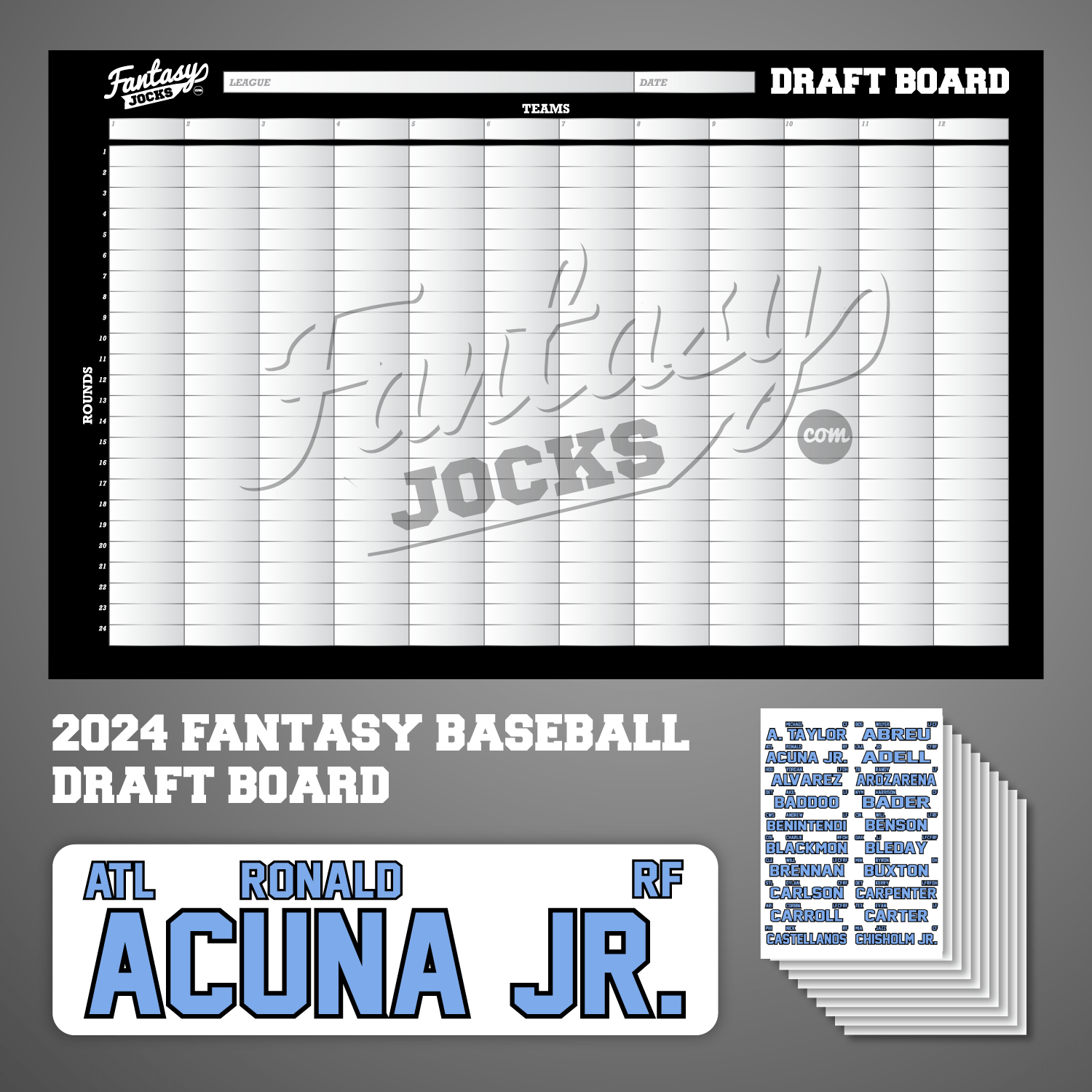 Fantasy Baseball Draft Board - Manager Kit